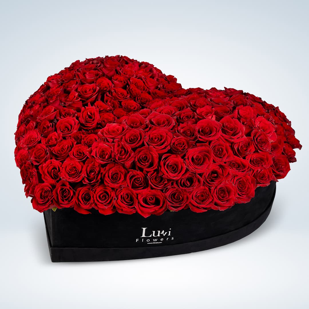 Mega heart-shaped flower box